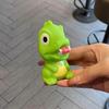 Cartoon Squeeze Toy Funny Tongue Out Green Frog/Dinosaur Stress Relief Toy Creative Cartoon Soft Vinyl Pinch Toy Sensory Therapy Fidget Toy