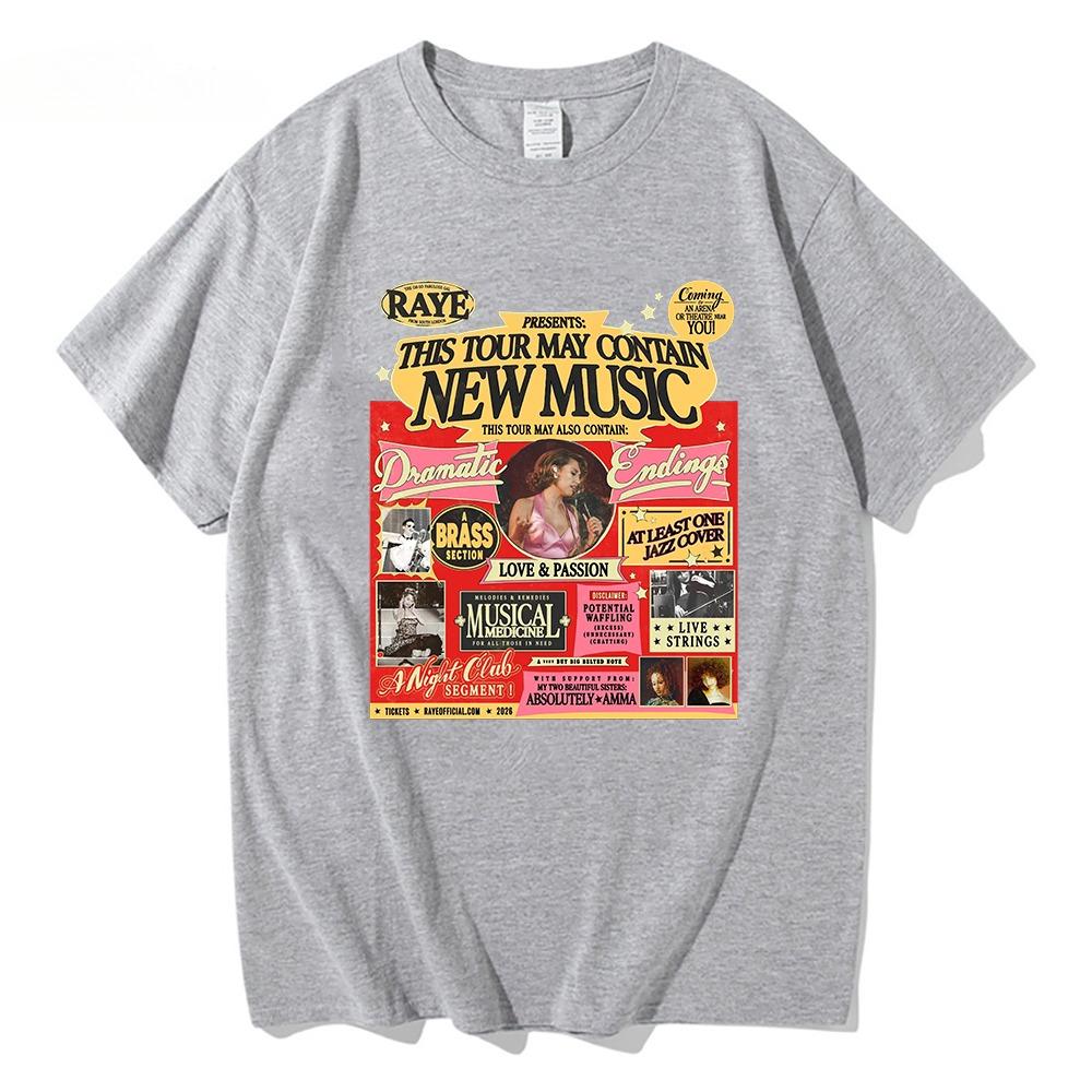 2026 Singer Raye Tour Pattern Womens and Unisexs TShirts with Soft and Trendy Design  Millennium Era