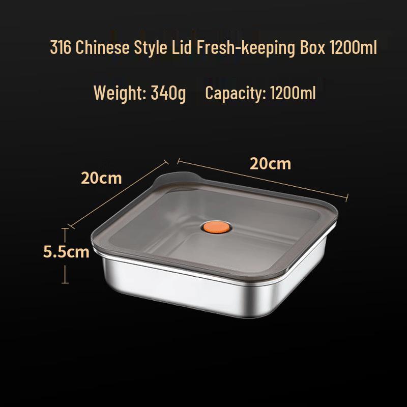 

ZISIZ Stainless Steel Vacuum Food Storage Container