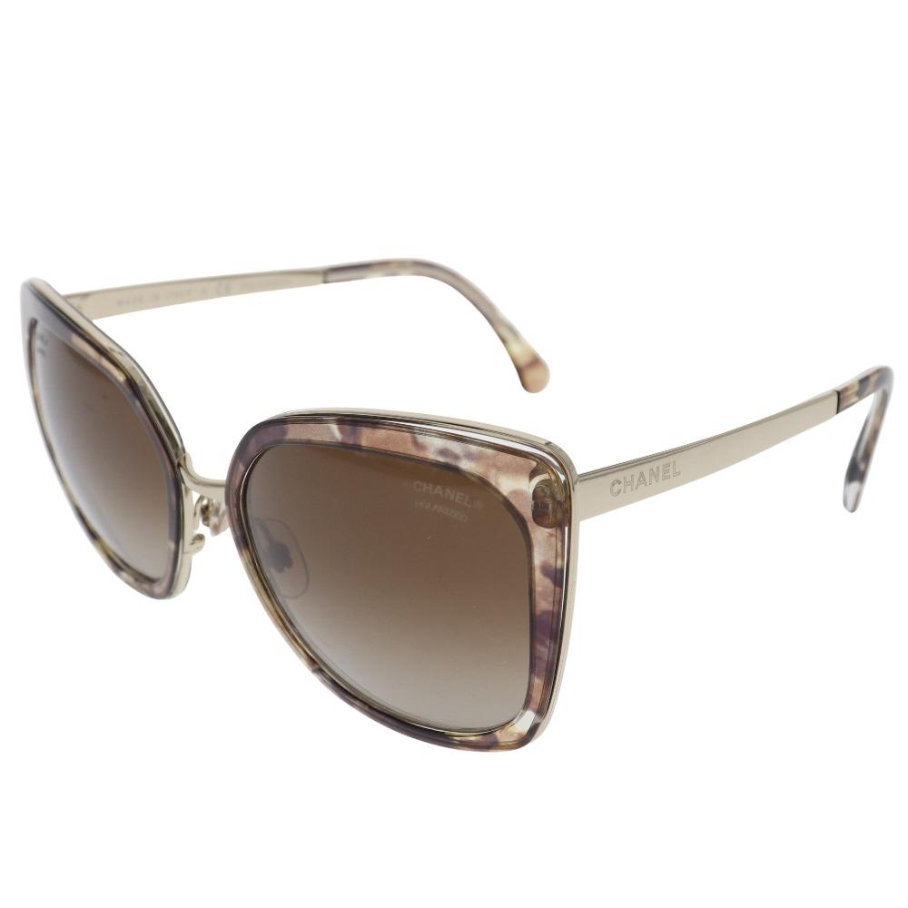 

CHANEL Side logo sunglasses 4209 POLARIZED Lens Brown plastic/metallic Women Used