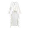 Sommer neu, französischer V-Ausschnitt mit Rüschenrand, mehrlagiges Hemd, dünner Jumpsuit