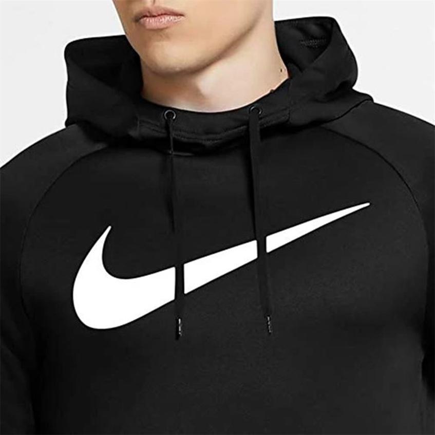 Nike Big Logo Print Pullover Hoodie Long Sleeve Sweatshirt Men hoodies Black DV8009-010