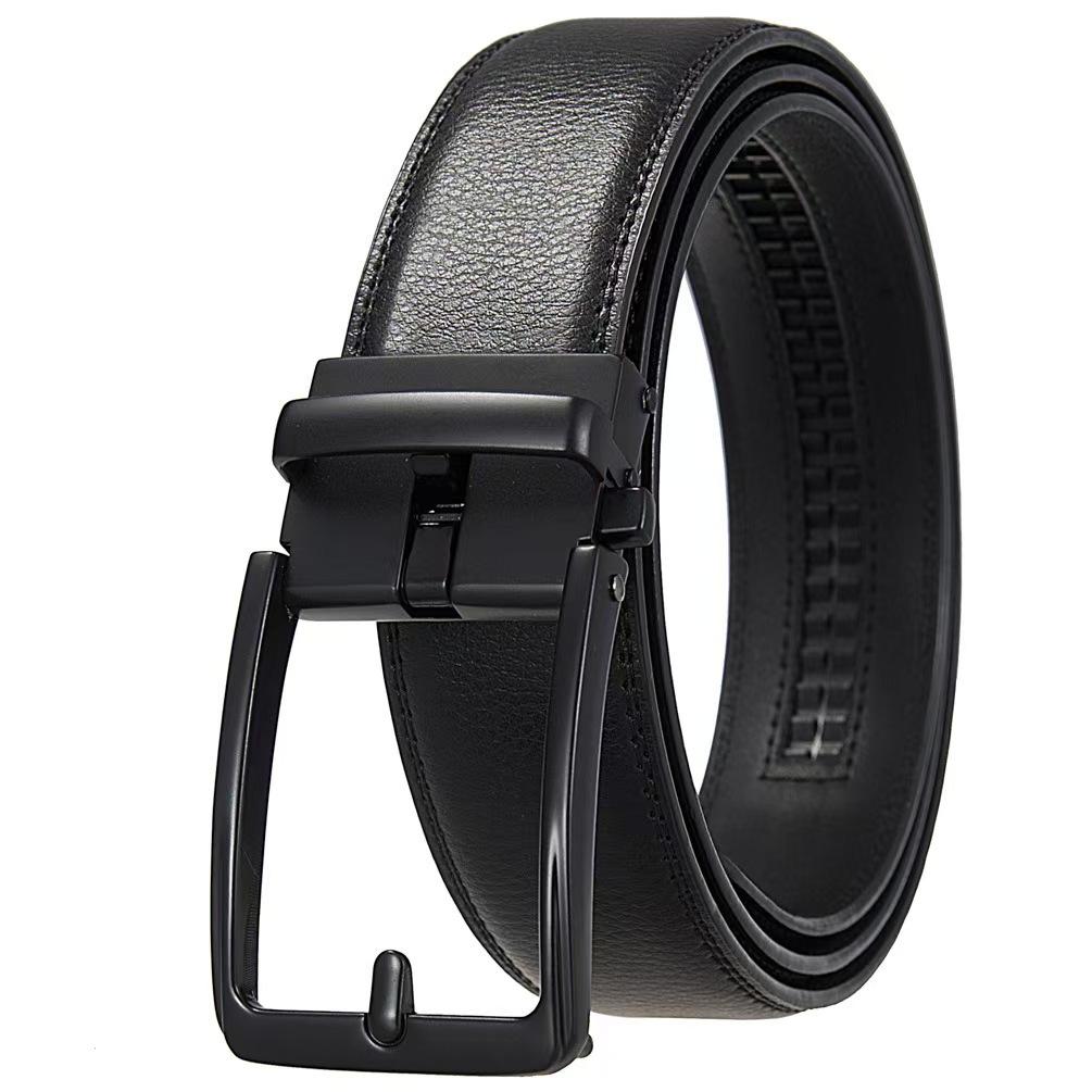 Business leather fashion casual men's cowhide belt automatic buckle belt, cowhide belt