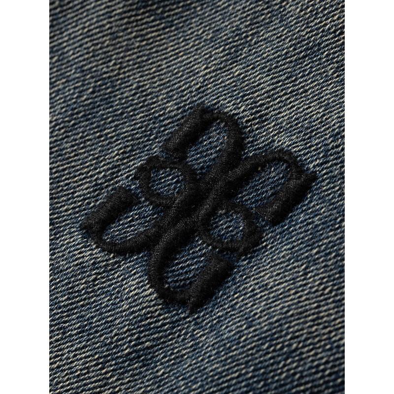 GXG Men's Loose Wide-Leg Blue Denim Jeans