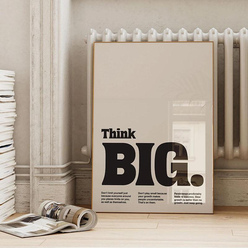 

1 шт. Постер с вдохновляющей цитатой, настенное искусство, мотивационное послание, уникальная идея подарка, постер, минималистичный декор для дома и офиса 20x30cm