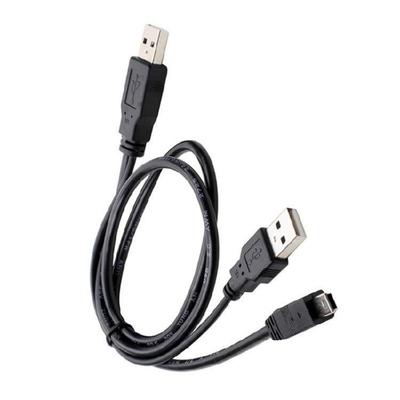 Simultaneous Data Y Splitter USB A Male2.0 To Mini 5Pin Cable For Digital Storage 0.5m / 19.69in Long USB Splitter