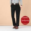 Men's Stretch Corduroy Pants - Middle-Aged, Casual, Loose Fit, Plus Velvet, Thickened for All Seasons