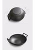 Thickened Cast Iron Double-Handle Wok – No Coating, Flat-Bottom Stew Pot, Healthy Kitchenware, Old-Fashioned Iron Design.
