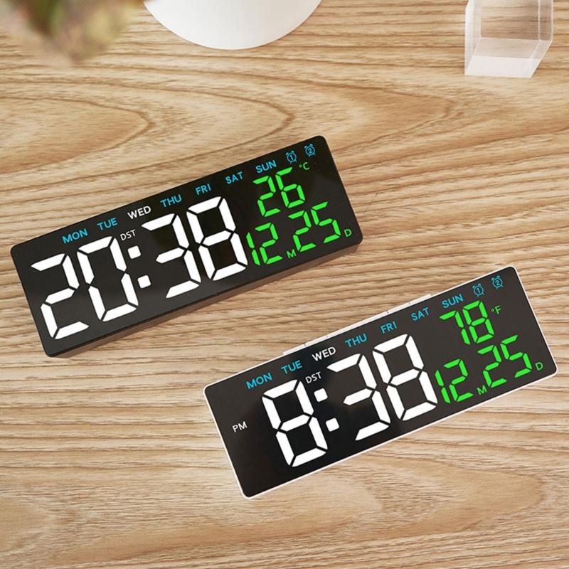 LED Digital Clock with Time, Date, and Temperature Display for Practical Home Access