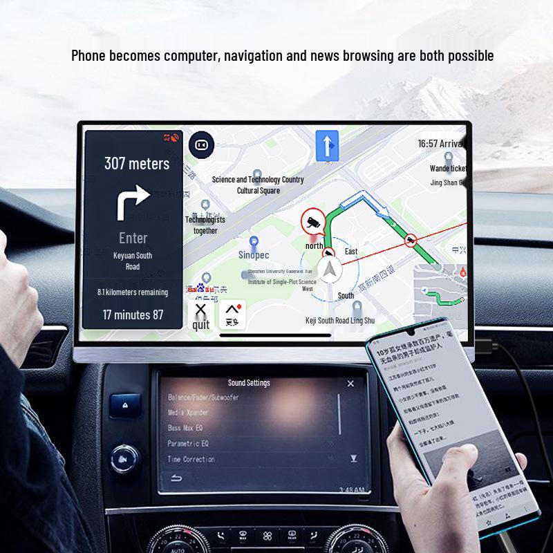 15,8-Zoll Tragbarer IPS-Monitor mit Schmalem Rahmen – Kompatibel mit Mobiltelefonen, Laptops, PS4 und PS5.