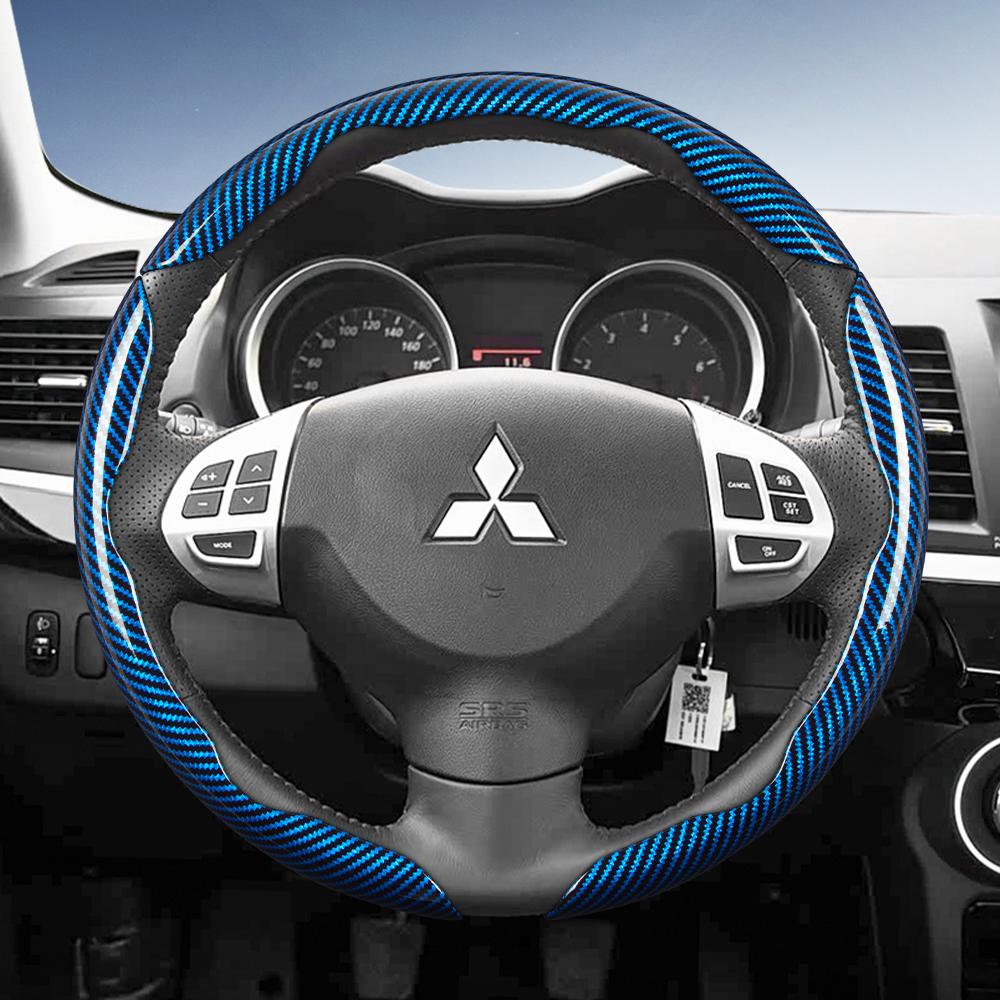 Suitable for Mitsubishi Carbon Fiber Texture Steering Wheel Cover with Segmented Quick-Release Design Triton L200 XpanRvr Xf
