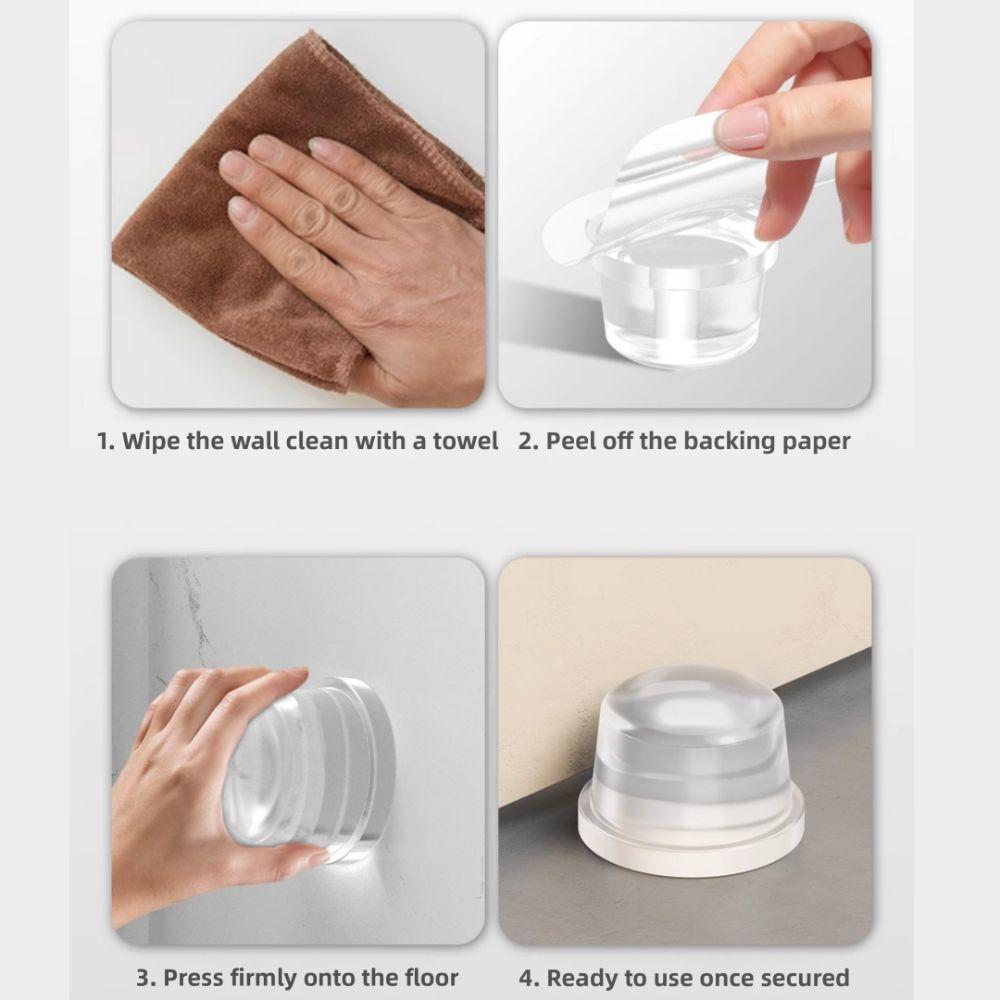 6pcs Self Adhesive Door Bumper Protector Silicone Door Knob Protectors New Door Stoppers Home Use