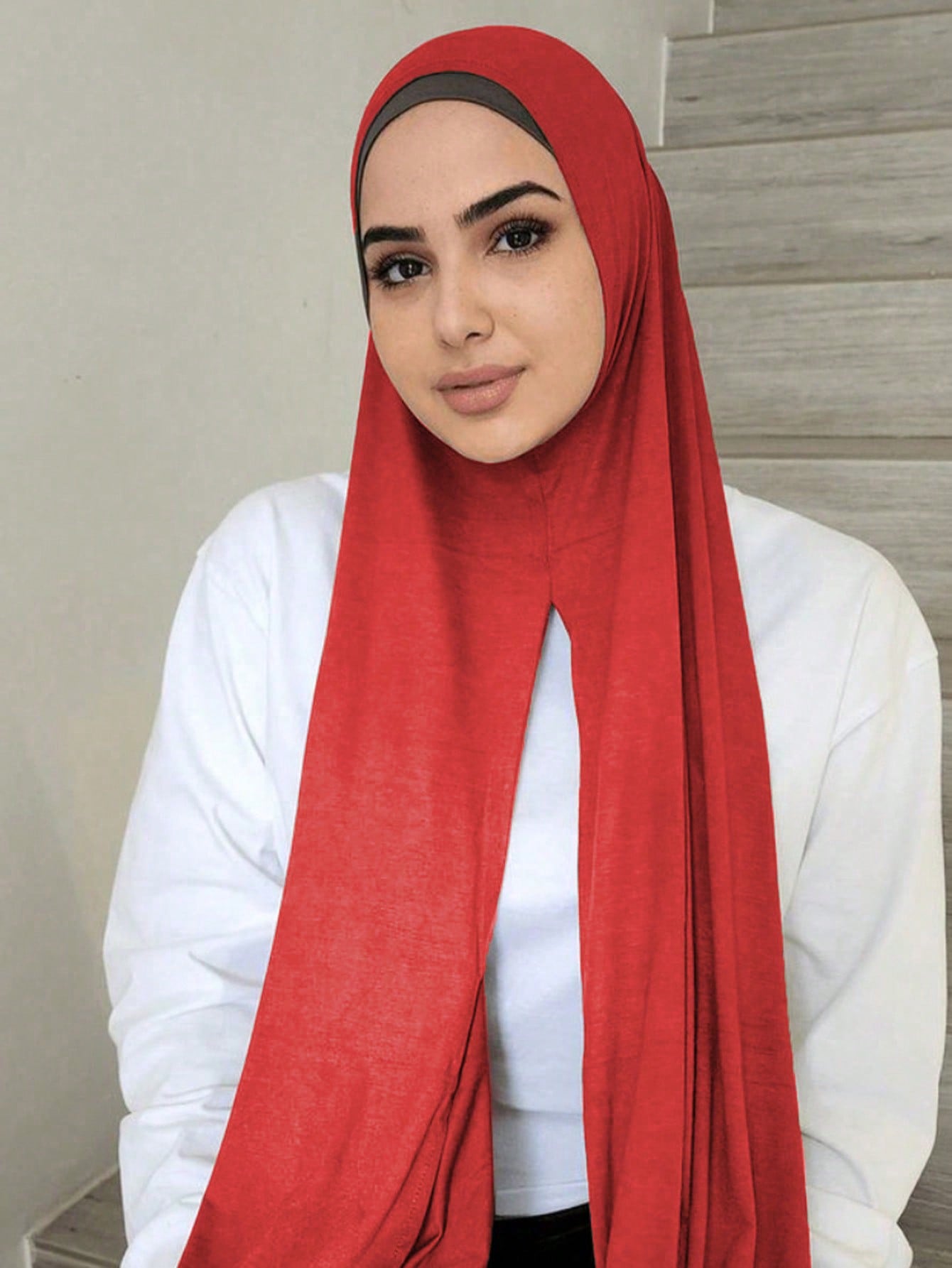 

Solid Jersey Modal Hijab Instant Hijab Scarf For Woman Muslim Hijab Shawls Ladies Long Wraps Ethnic Islamic Headband 170*85Cm