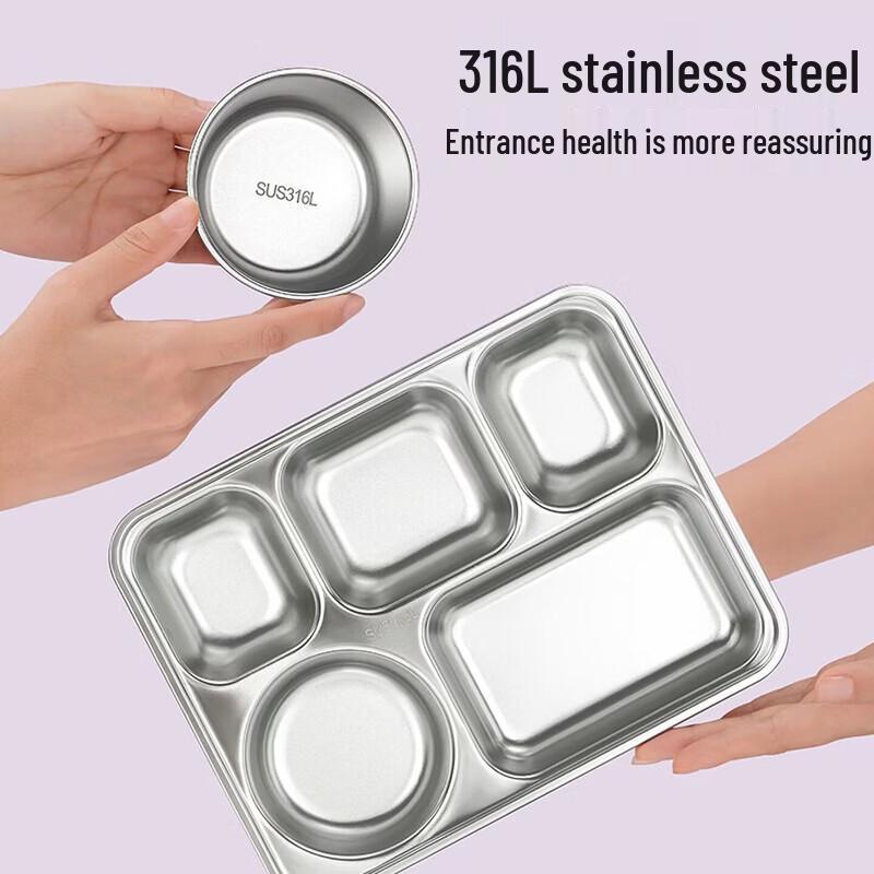 TAFUCO Melody 316L Stainless Steel 5-Compartment Lunch Box