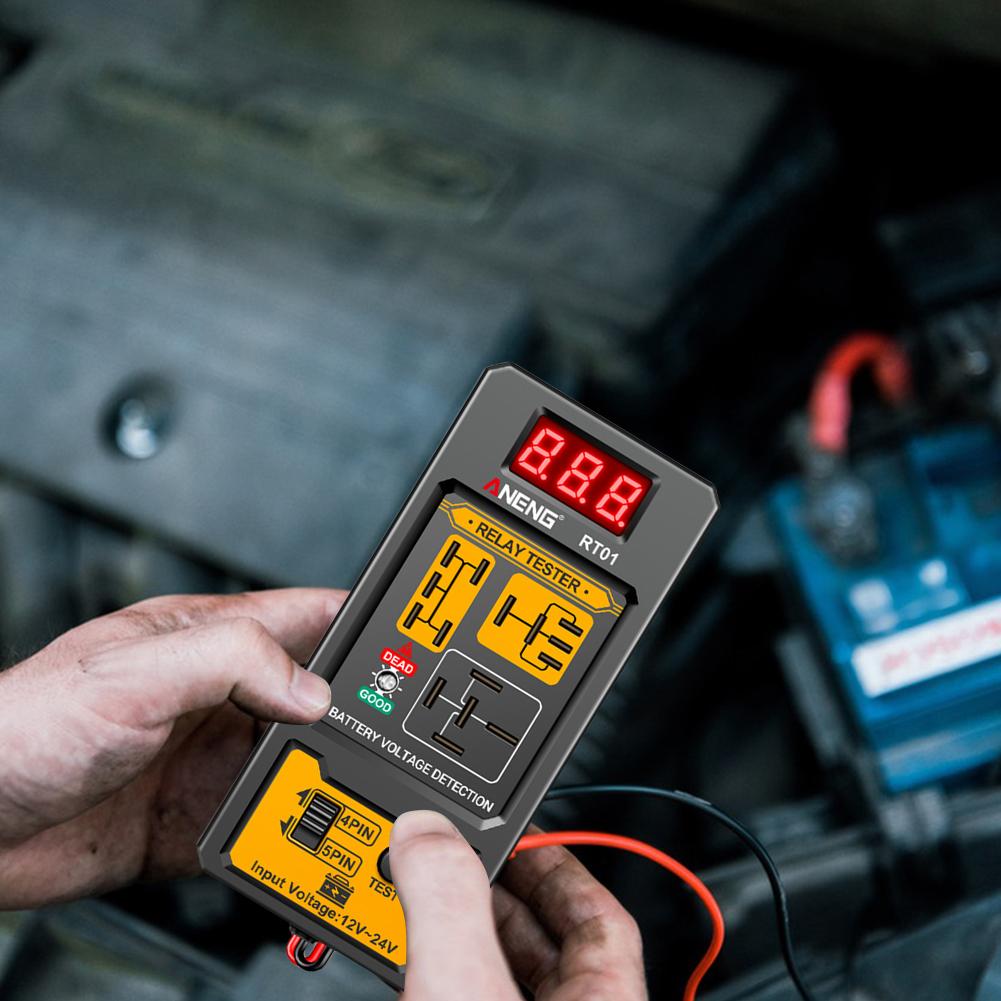 ANENG RT01 Relay Tester Aermotor 11-25V Car Battery Voltage Detector LED Indicator Light Alternator Analyzer Diagnostic Tool