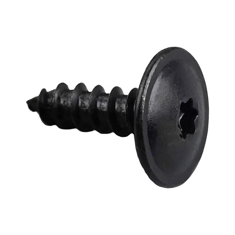 30/50 peças parafusos do painel da porta do carro rebite pregos do painel da porta parafuso torx preto tampa inferior do motor do carro proteção contra respingos parafusos autoatarraxantes