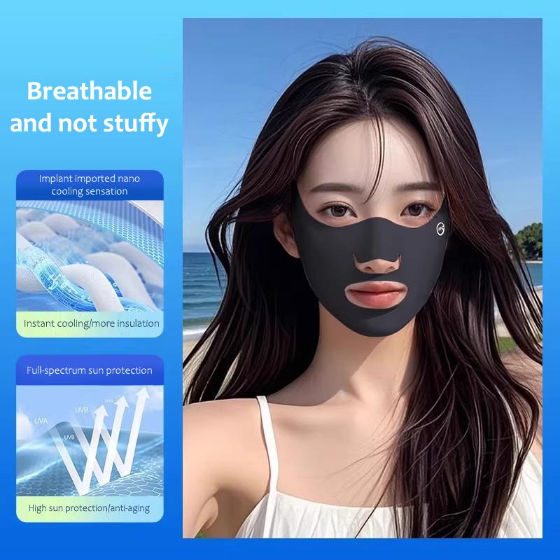 Outdoor Sports Running Face Guard Mask Ear-Hanging Open Mouth Nose Breathable Sun Protection Mask Anti-Uv Riding Face Mask