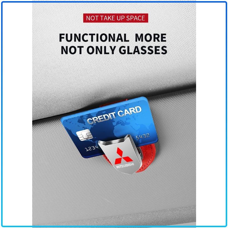 Auto Sun Visor Glasses Box Sunglasses Clip Card Ticket Holder Stand For Mitsubishi Lancer Lancer ASX Outlander 2 3 Pajero Mirage Exzos Pajero 4