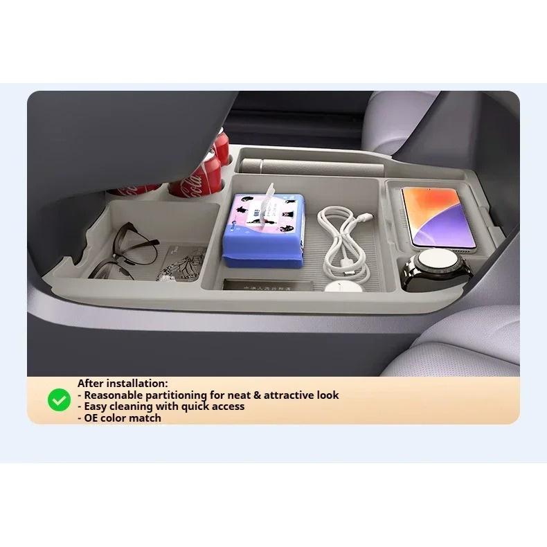 For SiENNA Silicone Storage Box Center Console under Layer Modification Special Car Interior Accessories Organizer
