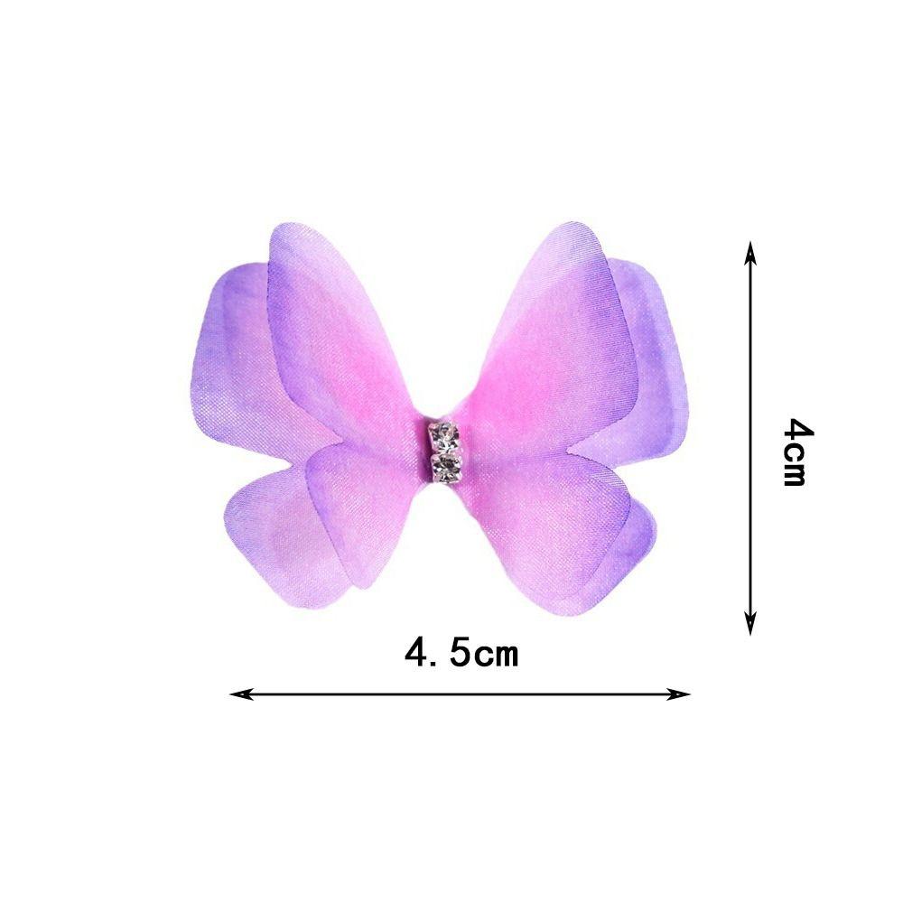 50 ks dvouvrstvé organzové látky s motýlími aplikacemi, oblečením, šitím, svatebními vlasovými doplňky