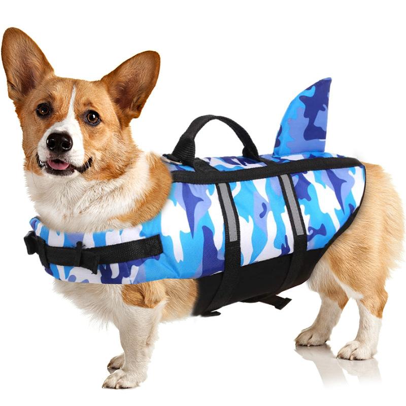 

Pet Supplies Summer Dog Life Jacket Lightweight Adjustable Velcro Medium and Large Dog Swimwear XS
