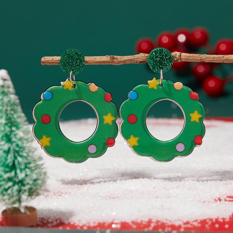 Christmas Series Popular Funny Red Cap Cute Sweater Snowman Pants Drop Earrings for Women unique design Jewelry Present