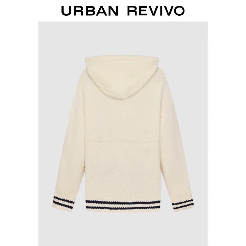 

UR Women s Flowing Light Color-block Tassel Hooded Knit Sweater M