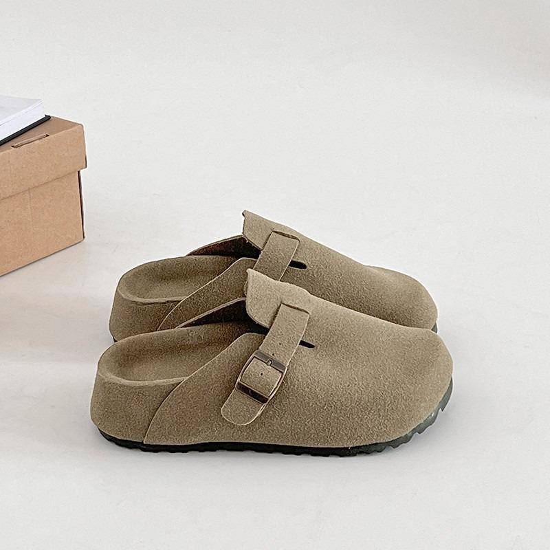 Slippers Women's Outer Wear Autumn New Models One Pedal Bag Head Half Slippers Increase Height