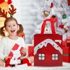 12-1x Tragbare Geschenktaschen Vliesstoff Süßigkeiten Keks Organizer Geschenke Geschenkverpackungstaschen Für Weihnachten Party Dekoration Zubehör