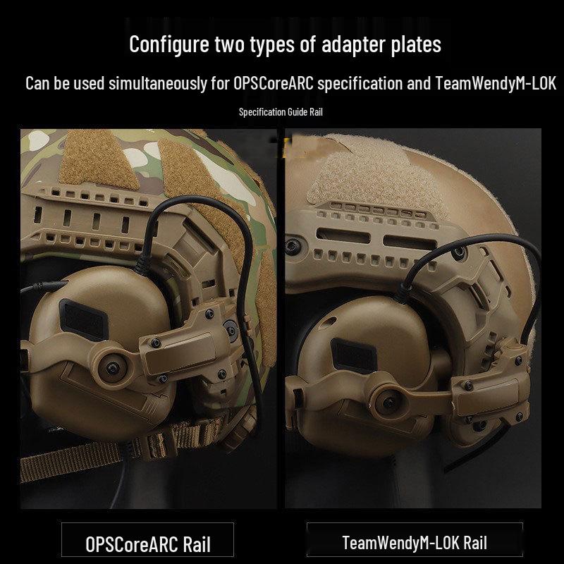 Tactical Helmet Rail-Mount Adjustable Earcup Bracket