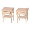1:12 Scale Bedside Table For Doll House Bedroom Display Unfinished Miniature Wood Doll House Nightstand for Painting