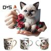 3D Cat Mug Cute Coffee Mug 11oz Tea Mug Kawaii Cat Cup Housewarming Holiday Birthday Gifts Christmas Gifts for Cat Lovers