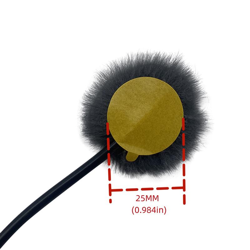1Set Reusable Furry Soft Covers With Sticker That Provide A Shield Against The Wind For Lavalier Mics