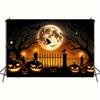 A polyester background cloth with a Halloween night theme suitable for indoor/outdoor decoration