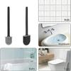 Toilet Brush for Cleaning Silicone Toilet Brush Cleaner Bathroom Wall Mounted Quick Drying Toilet Brush Flat Flexible Head
