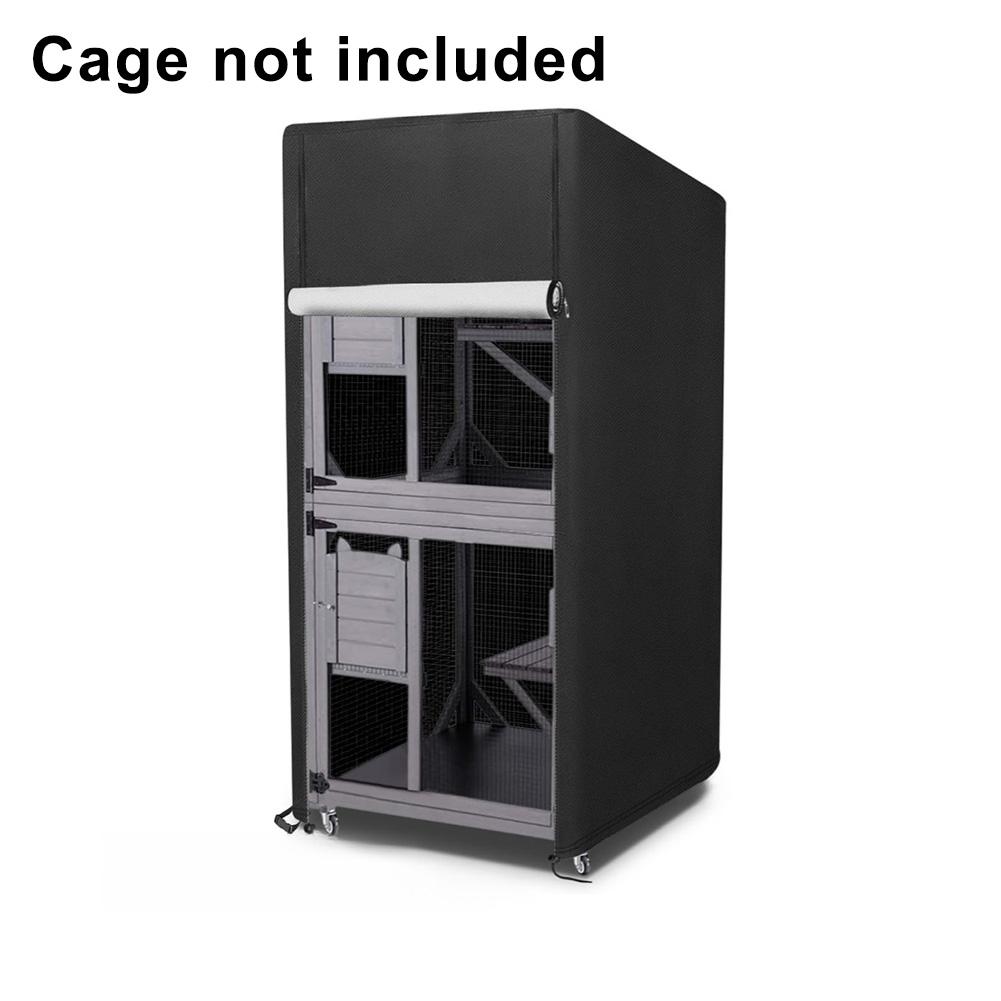 Cat Cage Cover Outdoor Pet Cover Robust Fabric Wear Resistant Generous Fit Rain Protection Wind Protection Dust Protection