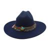 Dance French Flat-Brimmed Cowboy Hat Premium Ethnic Style Tourism Shade Stage Jazz Hat