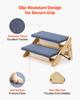 VEVOR Wood Pet Stairs, 2-Step Dog Stairs for Beds, Sofa & Cars, 50 Kg Load Capacity, Floded Flat Design