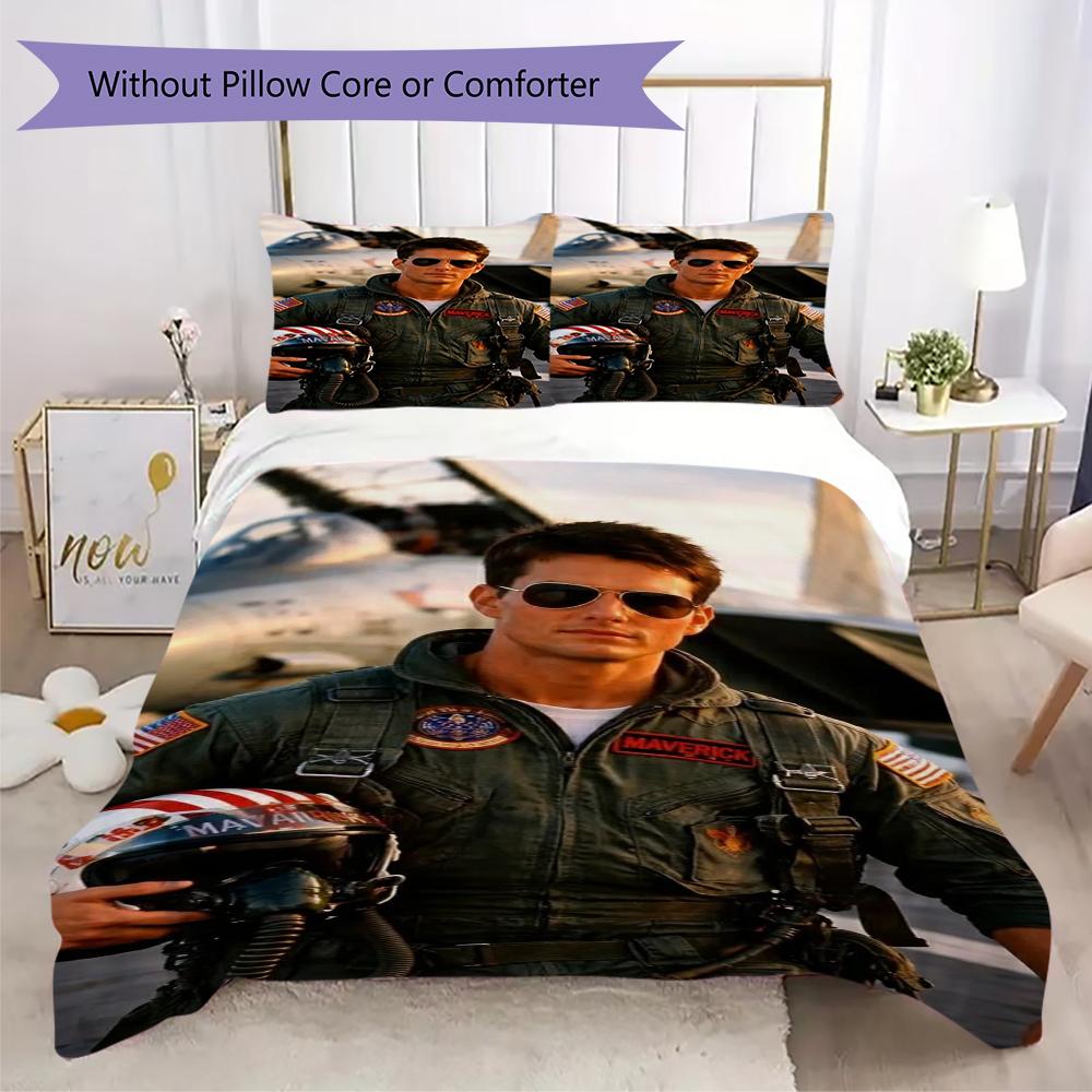 Top Gun Maverick Bedding Without Core 1 Duvet Cover 2 Pillowcase Without Core Duvet Cover And Pillowcase Soft And Comfortable Bedding Set