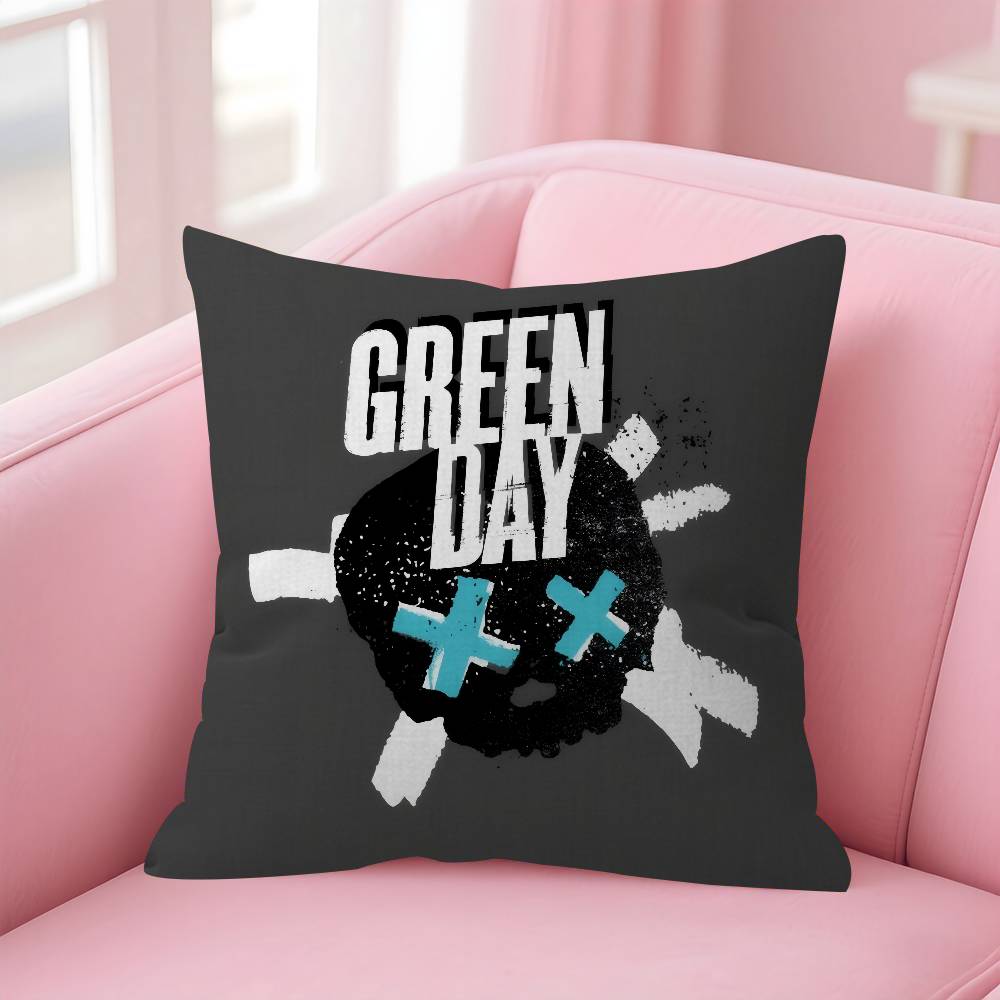 ROCK Green Day logo Pillowcases Home Bedding Decorative Pillow Cover Wedding Super Soft Pillow Case