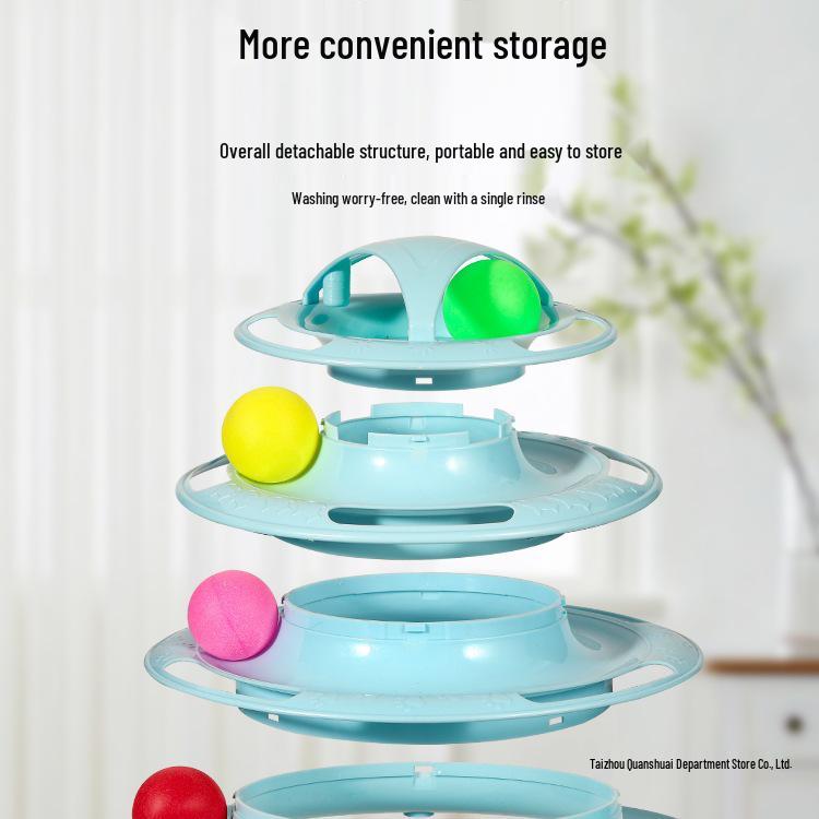 Cat Boredom Relief Kit: Interactive Wand, Teaser Wand, Turntable Toy, Self-Play Mouse Toy.