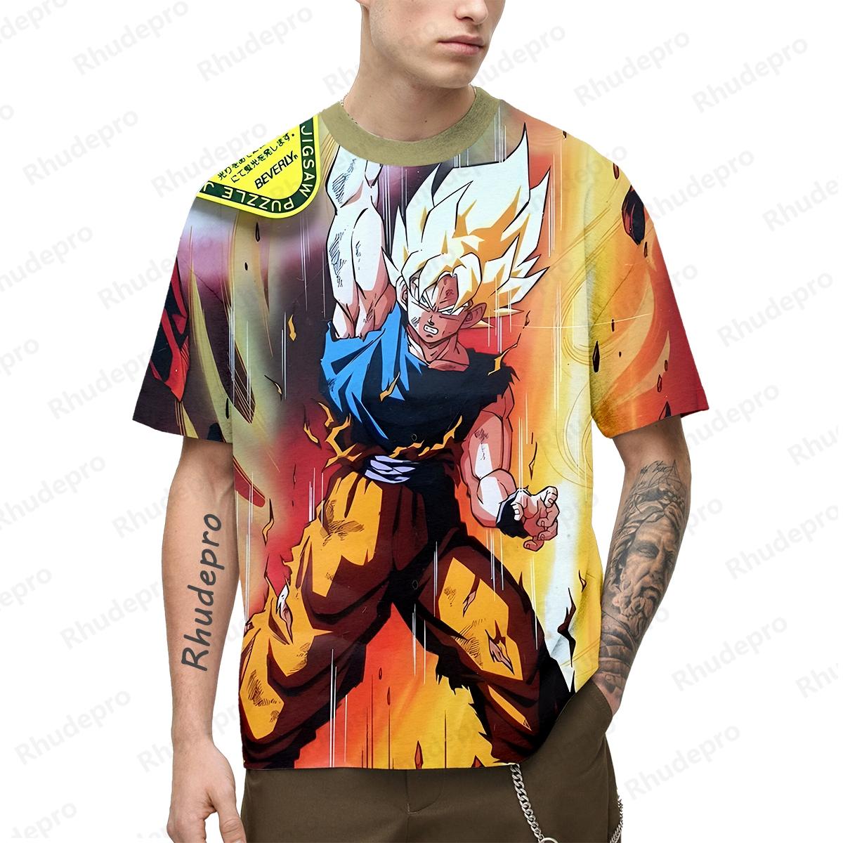 Vegeta Gym Tops 100-5XL Goku Hip Hop Футболка для мужчин Косплей Футболки Oversize Одежда Мода Аниме Y2k 2XL