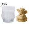 Candle Making Molds Jesus Silicone Mold, DIY Angel Buddha Skeleton Holy Family Mold Figurine Gypsum Cement Clay Epoxy Resin Casting Decoration