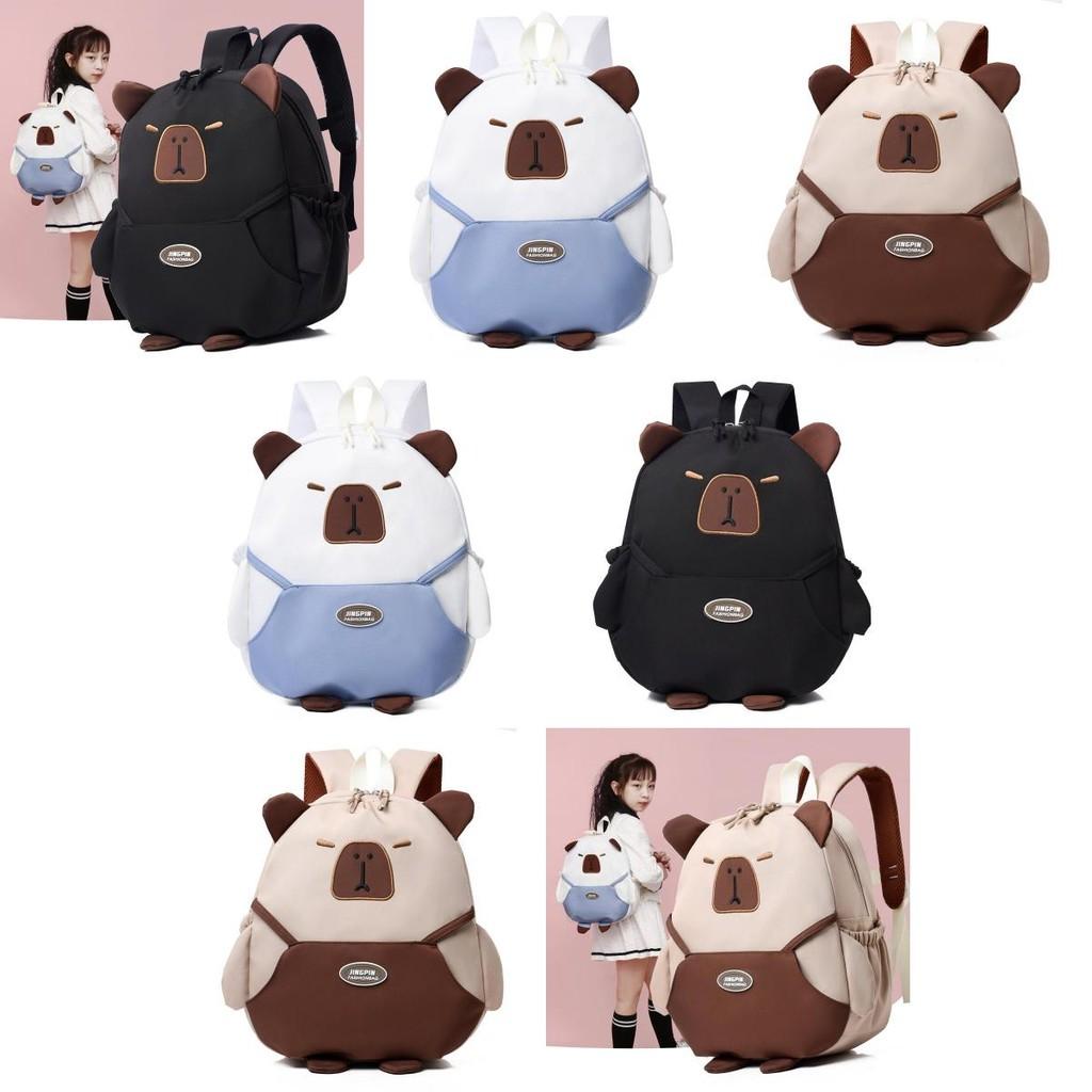 Trendy Unisex Kids Backpack For School Featuring Lightweight Nylon Material With Fun Anime Patterns