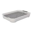 Cup Drying Tray Rectangular Plastic Double Layer Dish Drain Tray for Fruit Water Cup Snacks