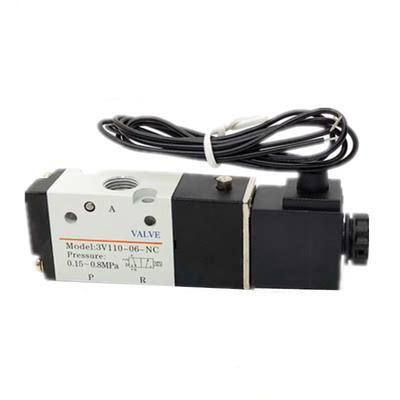3V110-06 1/8" Solenoid Valve 3/2 Way Pneumatic Air Control Valve Electric Gas Magnetic Valve Alumium Body DC12V 24V AC110V 220V