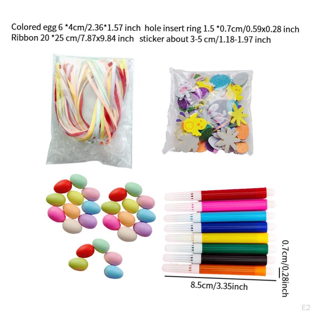 25 Colorful Eggs for Crafting Hanging Ornaments Seasonal Celebrations