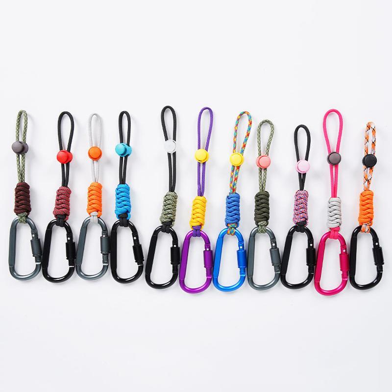 Paracord Water Bottle Hook 1 Carabiner Heavy Duty Clip Portable Multi-functional Tool for Sports Travel