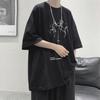 2021 Men's Short-Sleeve Summer Trendy Loose Hong Kong Style T-Shirt