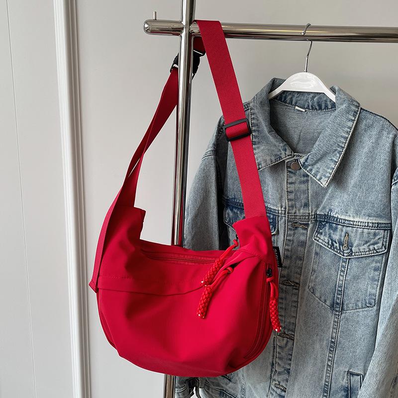 Bag Crossbody Bag Women's Canvas Bag Commuter Women's Korean Lazy Style Dumpling Bag